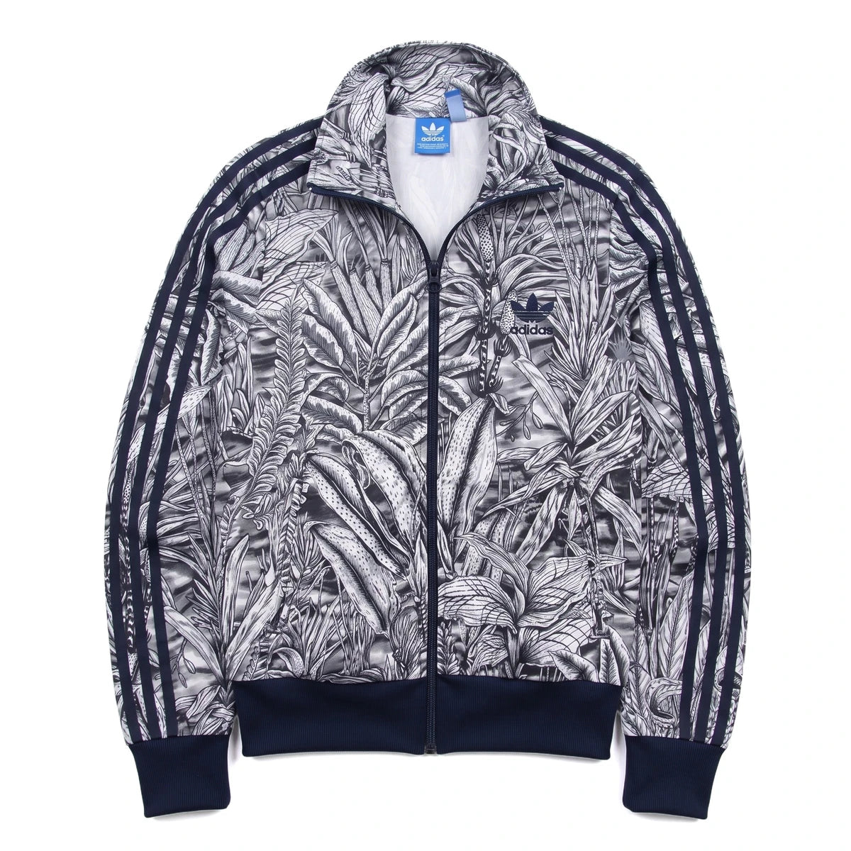 Adidas Trackjacket Firebird Schwarz Weiß Damen Polyester – Vorderansicht
