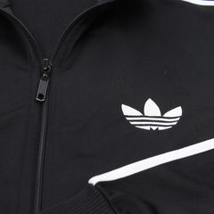 Adidas Trackjacket Firebird Schwarz Weiß Herren Polyester – Nahaufnahme-1