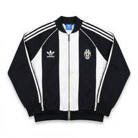 Adidas Trackjacket Fußballverein Schwarz Weiß Herren Mischgewebe – Vorderansicht