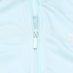 Adidas Trackjacket Firebird Türkis Weiß Damen Polyester – Nahaufnahme-2