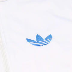 Adidas Trackjacket Firebird Weiß Blau Herren Polyester – Nahaufnahme-1