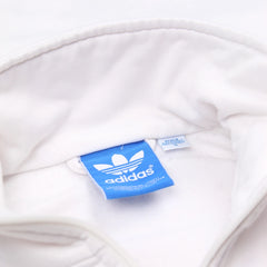 Adidas Trackjacket Firebird Weiß Blau Herren Polyester – Nahaufnahme-3