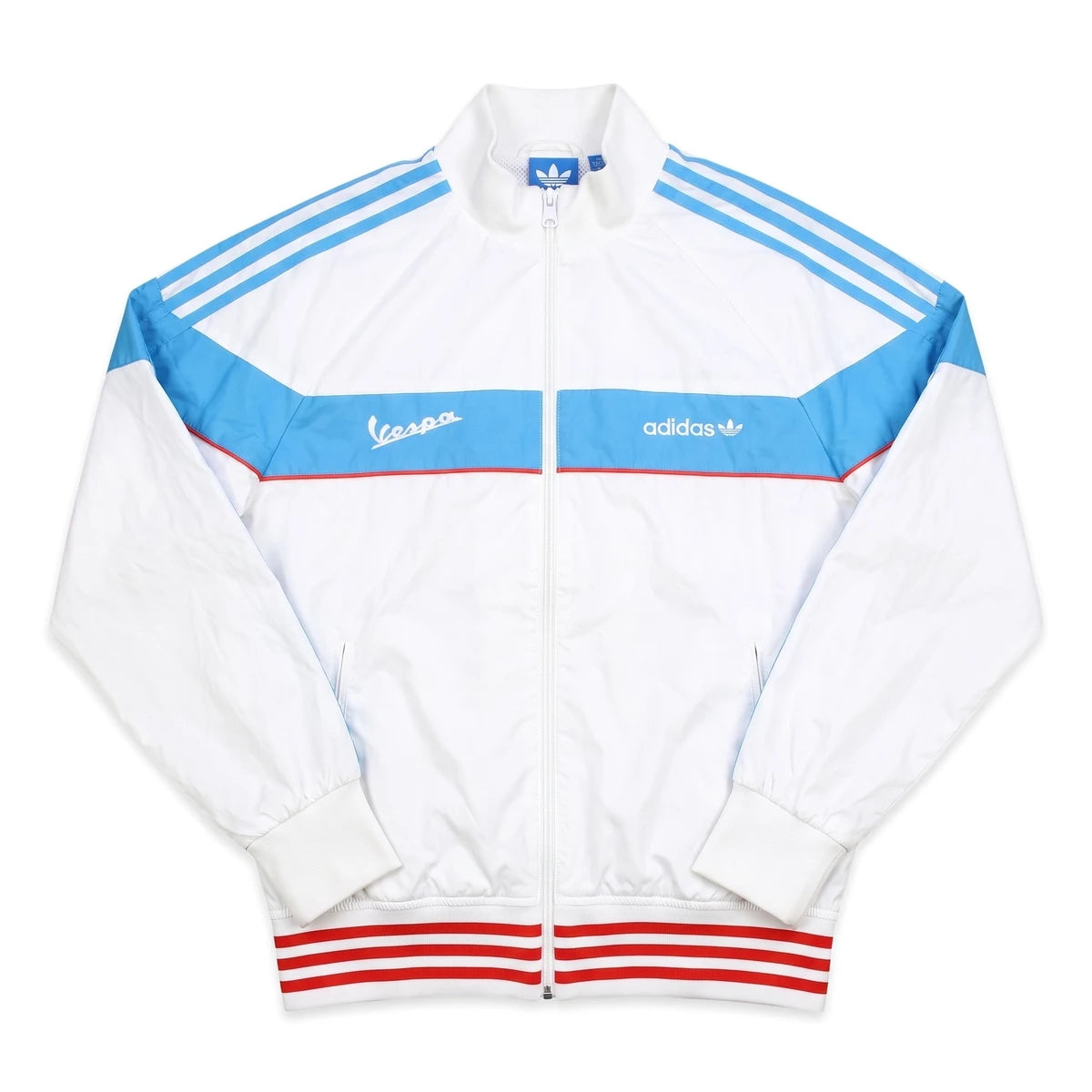 Adidas Trackjacket Beckenbauer Weiß Blau Herren Polyester – Vorderansicht