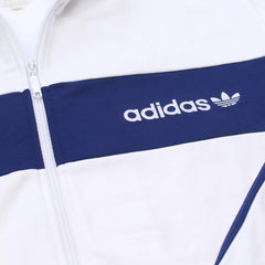 Adidas Trackjacket Beckenbauer Weiß Marineblau Herren Mischgewebe – Nahaufnahme-1