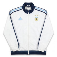 Adidas Trackjacket Fußballverein Weiß Marineblau Herren Polyester – Vorderansicht