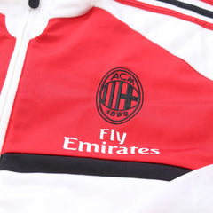 Adidas Trackjacket Fußballverein Weiß Rot Herren Polyester – Nahaufnahme-2