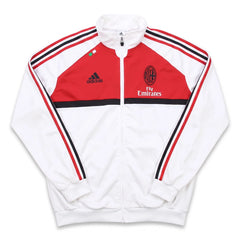 Adidas Trackjacket Fußballverein Weiß Rot Herren Polyester – Vorderansicht