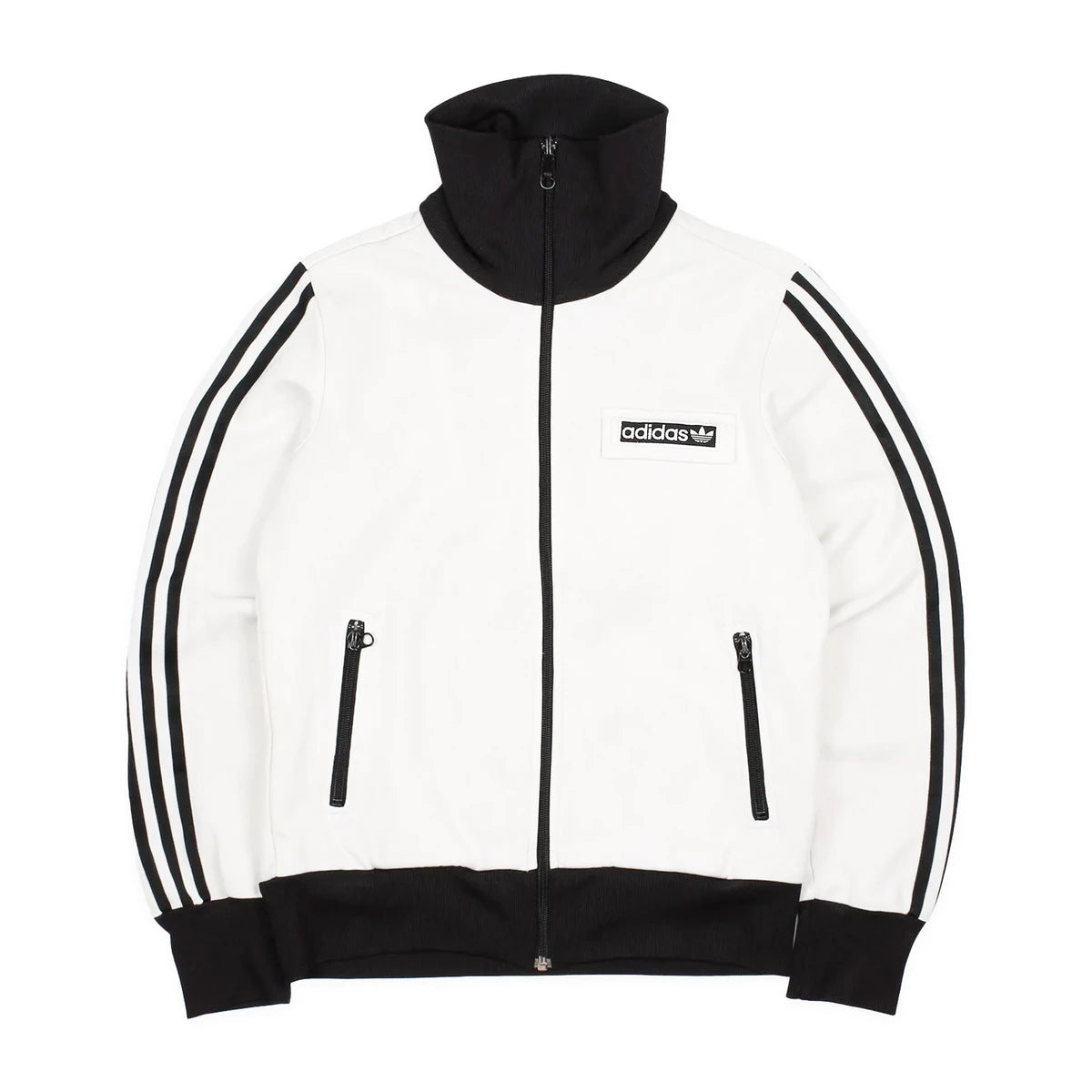 Adidas Trackjacket Beckenbauer Weiß Schwarz Damen Baumwolle – Vorderansicht