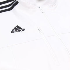 Adidas Trackjacket Fußballverein Weiß Schwarz Herren Mischgewebe – Nahaufnahme-2