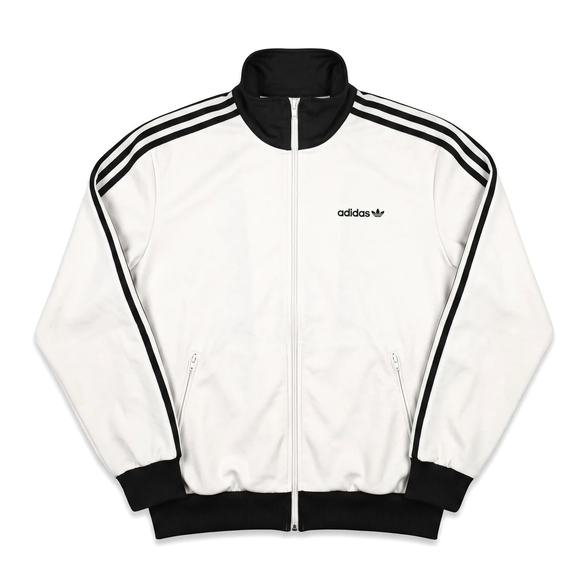 Adidas Trackjacket Beckenbauer Weiß Schwarz Herren Mischgewebe – Vorderansicht