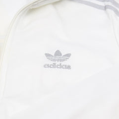 Adidas Trackjacket Firebird Weiß Silber Damen Polyester – Nahaufnahme-1