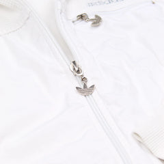 Adidas Trackjacket Firebird Weiß Silber Damen Polyester – Nahaufnahme-2