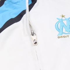 Adidas Trackjacket Fußballverein Weiß Türkis Herren Polyester – Nahaufnahme-3