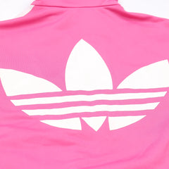 Adidas Tracksuit Firebird Pink Weiß Damen Polyester – Nahaufnahme-2