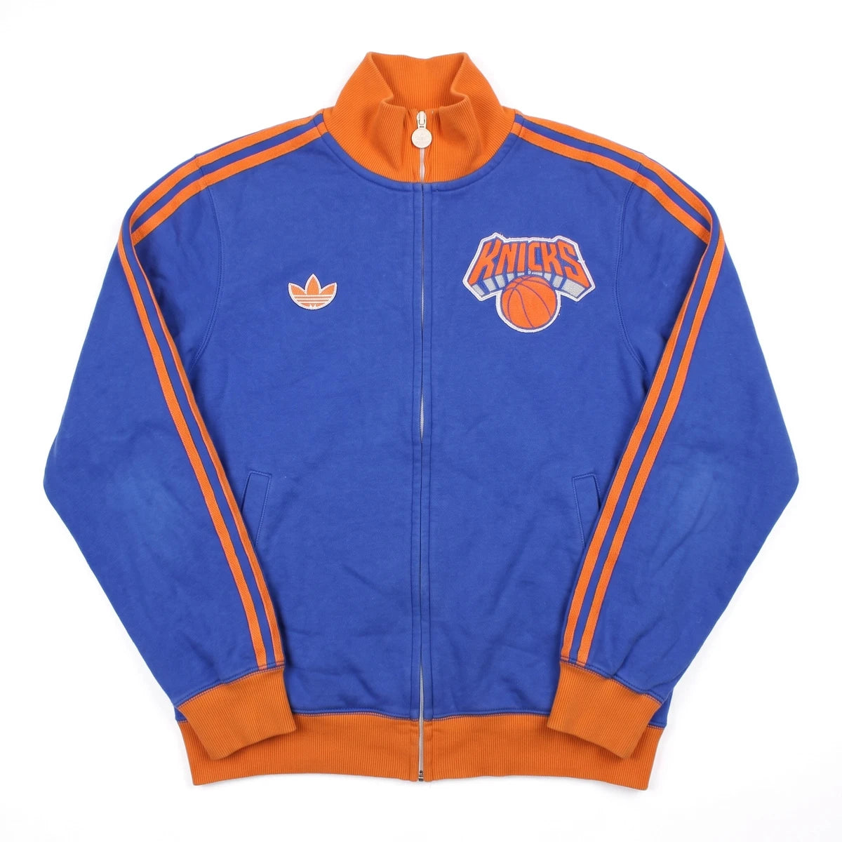 Adidas Zipper Sport Blau Orange Herren Baumwolle – Vorderansicht