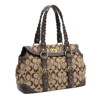 Coach Handtasche Y2K Braun Beige Damen Leder, Baumwolle – Vorderansicht
