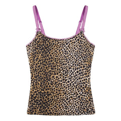 D&G Tanktop Designer Braun Lila Damen Elastan Nylon – Vorderansicht