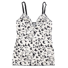 D&G Tanktop Designer Schwarz Weiß Damen Polyester Elastan – Vorderansicht