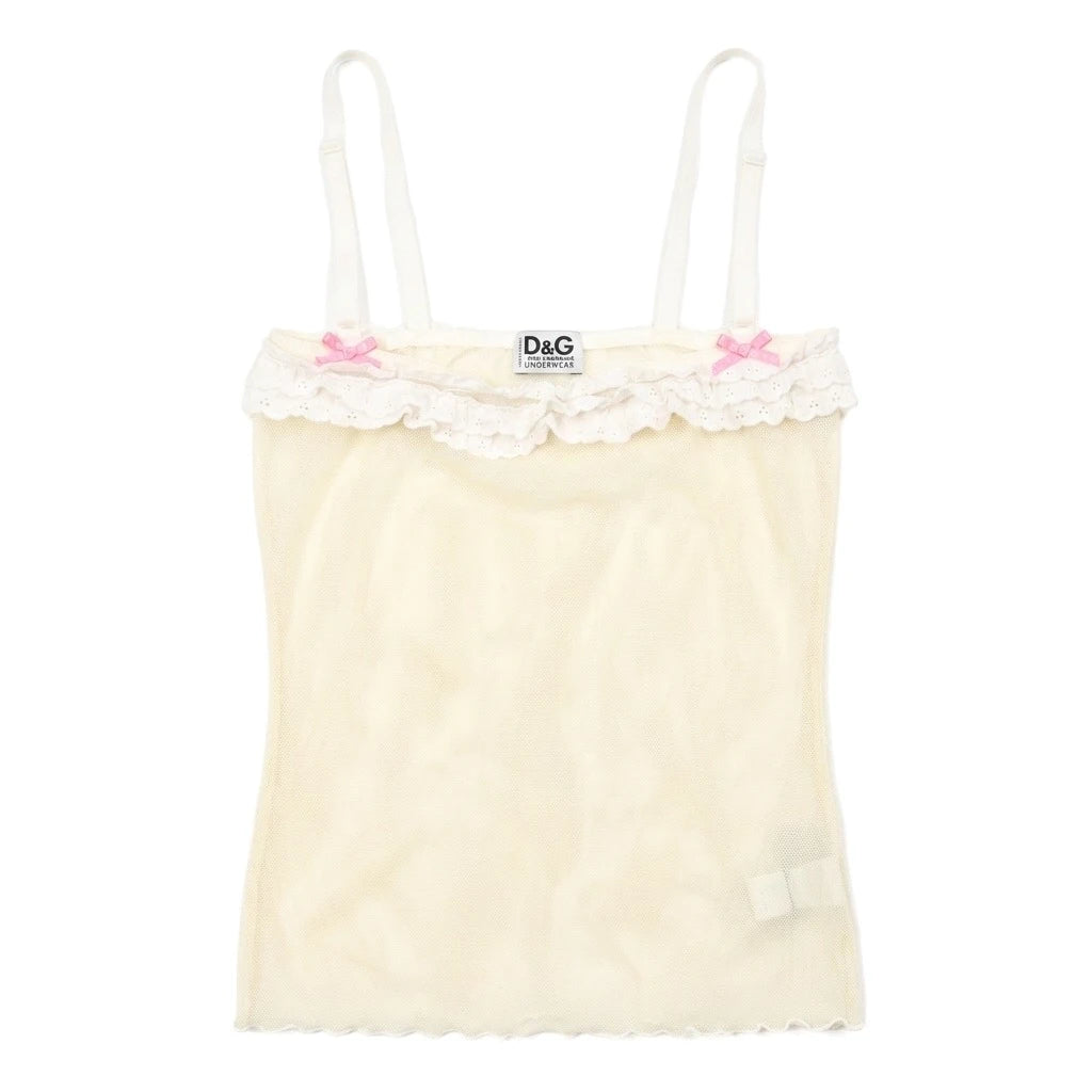 D&G Underwear Designer Creme Pink Damen Nylon, Elastan – Vorderansicht