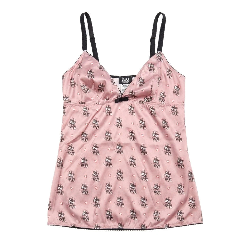 D&G Unterwäsche Designer Rose Schwarz Damen Nylon, Elastan – Vorderansicht