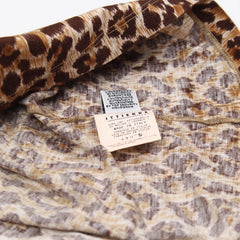 D&G T-Shirt Designer Braun Gelb Damen Baumwolle – Nahaufnahme-3