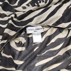 D&G Tanktop Designer Schwarz Creme Damen – Nahaufnahme-3