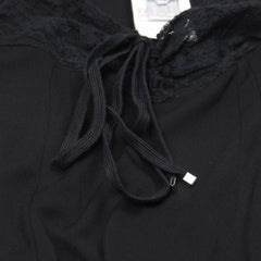 D&G Tanktop Designer Schwarz Damen Polyester – Nahaufnahme-1