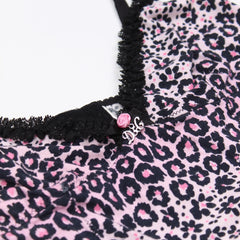 D&G Tanktop Designer Schwarz Pink Damen Baumwolle Elastan – Nahaufnahme-1
