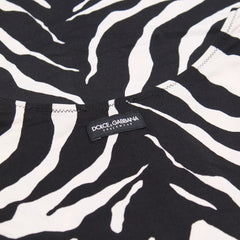 D&G Tanktop Designer Schwarz Weiß Damen Nylon, Elastan – Nahaufnahme-3