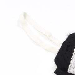 D&G Unterwäsche Designer Schwarz Weiß Damen Nylon Elastan – Nahaufnahme-2