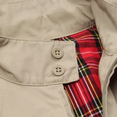 Fred Perry Jacke Casual Beige Rot Herren Baumwolle – Nahaufnahme-3