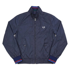 Fred Perry Jacke Casual Marineblau Herren Nylon – Vorderansicht