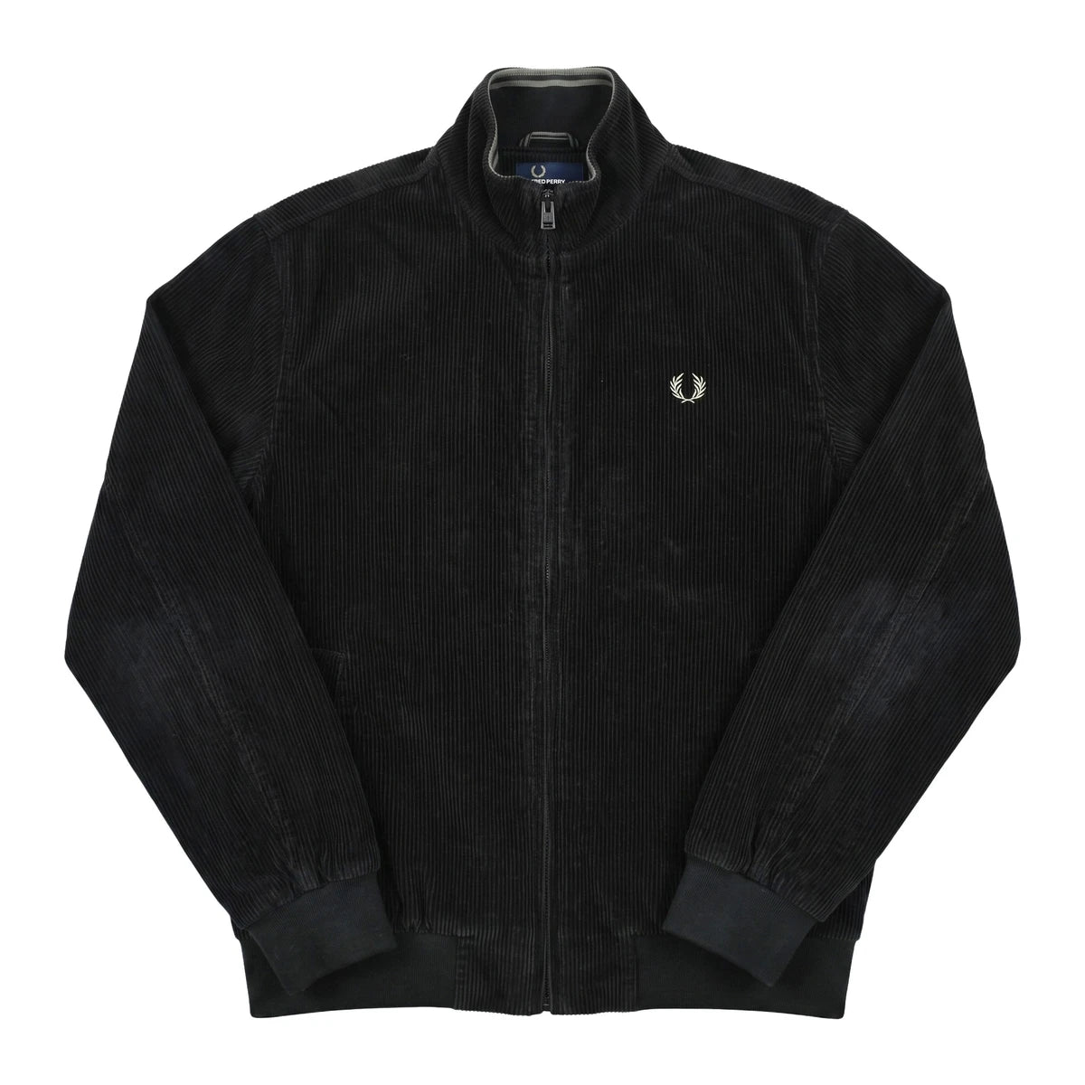 Fred Perry Jacke Casual Schwarz Herren Baumwolle Polyester – Vorderansicht