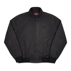 Fred Perry Jacke Casual Schwarz Rot Herren Baumwolle – Vorderansicht