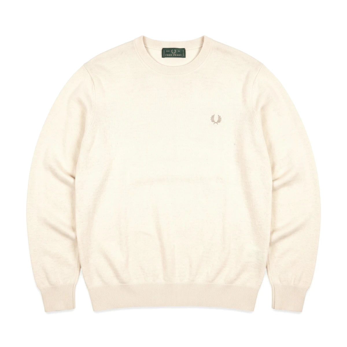 Fred Perry Knit Casual Beige Herren Wolle Kaschmir – Vorderansicht