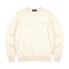 Fred Perry Knit Casual Beige Herren Wolle Kaschmir – Vorderansicht