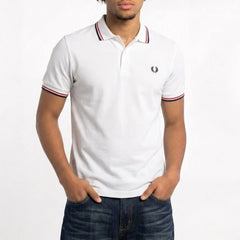 Fred Perry Polo Casual Weiß Herren Baumwolle