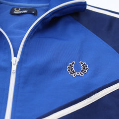 Fred Perry Trackjacket Casual Blau Marineblau Herren – Nahaufnahme-1