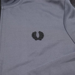 Fred Perry Trackjacket Casual Grau Schwarz Herren Polyester – Nahaufnahme-1