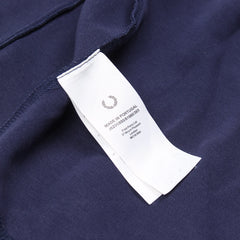 Fred Perry Trackjacket Casual Marineblau Weiß Herren Polyester – Nahaufnahme-3