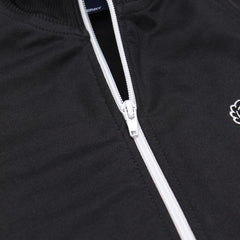 Fred Perry Trackjacket Casual Schwarz Weiß Damen Polyester – Nahaufnahme-2
