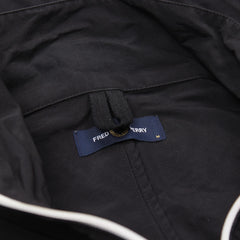 Fred Perry Trackjacket Casual Schwarz Weiß Herren Nylon – Nahaufnahme-3