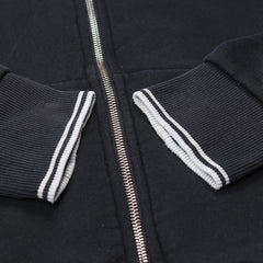 Fred Perry Zipper Casual Schwarz Weiß Herren Baumwolle – Nahaufnahme-2