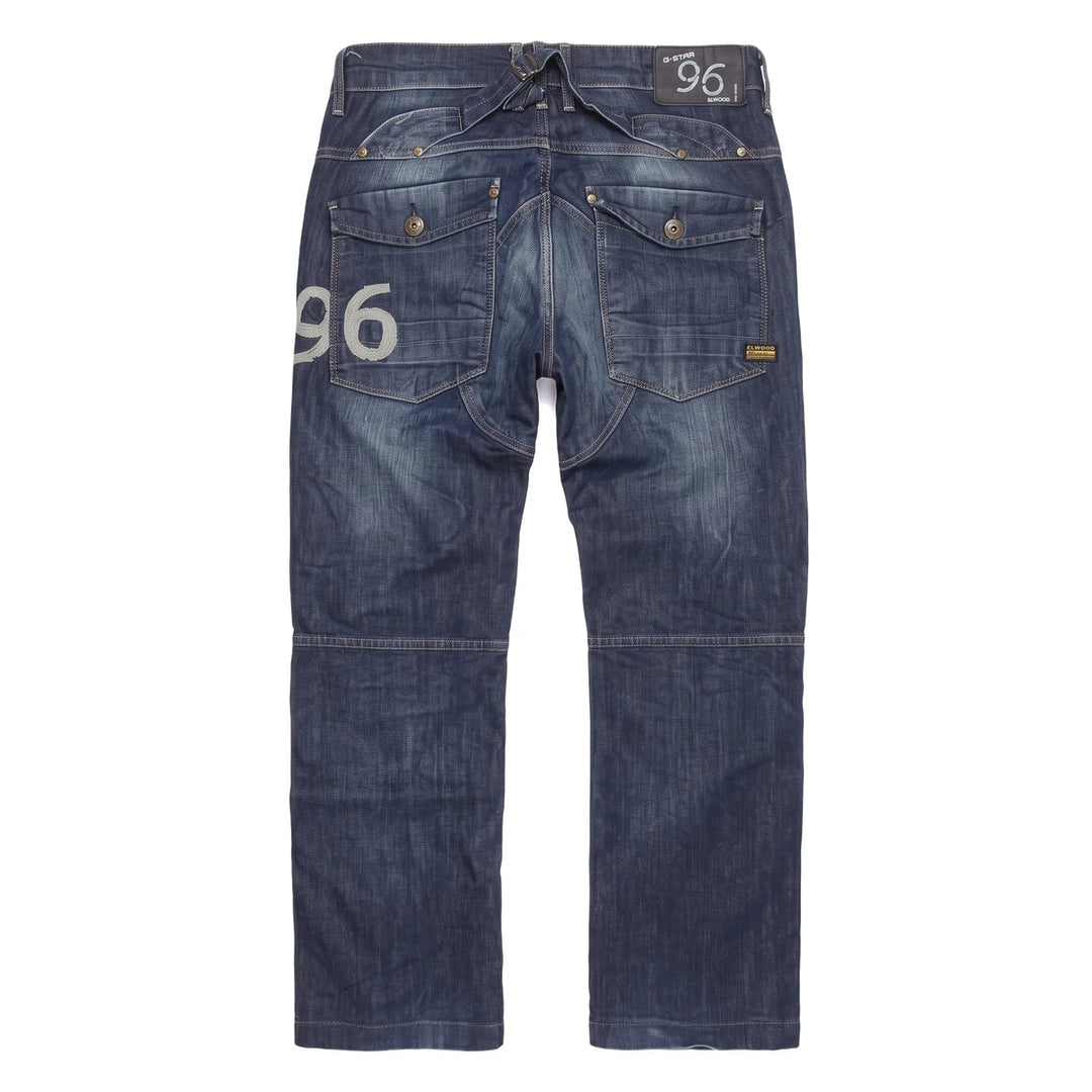 G-Star Jeans Straight Blau Marineblau Herren Baumwolle – Rückseite