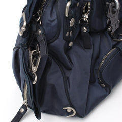 GG&L Handtasche Y2K Marineblau Damen Baumwolle Polyester – Nahaufnahme-2