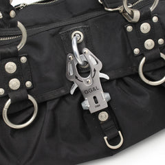 GG&L Handtasche Y2K Schwarz Silber Damen Polyester – Nahaufnahme-1