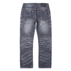 Giani-5 Jeans Straight Blau Grau Herren Baumwolle – Rückseite