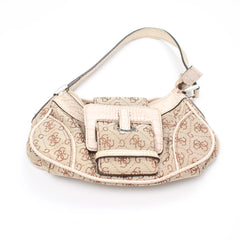 Guess Handtasche Y2K Beige Braun Damen Baumwolle – Nahaufnahme-1