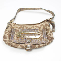 Guess Handtasche Y2K Beige Braun Damen Baumwolle PVC – Nahaufnahme-1