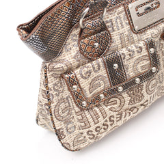 Guess Handtasche Y2K Beige Braun Damen Polyester – Nahaufnahme-2